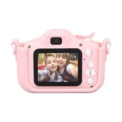 Kids Video Camera Toy, 600mAh Battery Kids Camera Auto Power Off 2.0in IPS Screen Selfie 1080P Video Auto For 3-12 Years (Pink)