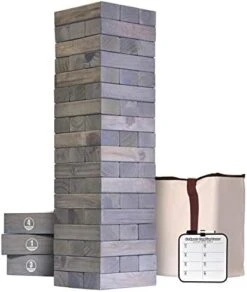 GoSports 5 Ft Giant Wooden Toppling Tower - Includes Bonus Rules With Gameboard - Choose Your Style -Folkmanis Toys Shop 41bkEIb56L. AC