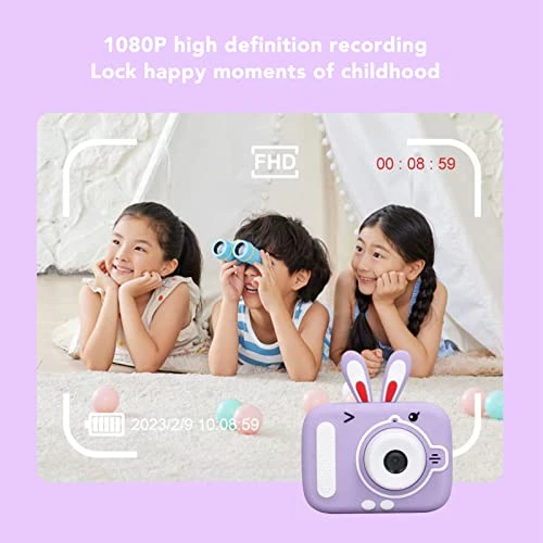 Okuyonic Kids Camera, Silicone Cover Kids Camera Toy Rich Effects 2.0 Inch Color Display 1080P For Daily Life (Purple) 6 Okuyonic Kids Camera, Silicone Cover Kids Camera Toy Rich Effects 2.0 Inch Color Display 1080P For Daily Life (Purple) - Image 4