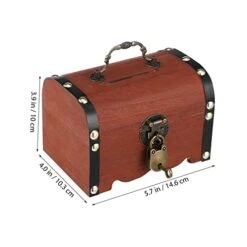 Vintage Decor 2 Pcs Piggy Bank Treasure Chest Storage Tank Retro Lock Child Wooden Solid Wood Retro Decor 11 Vintage Decor 2 Pcs Piggy Bank Treasure Chest Storage Tank Retro Lock Child Wooden Solid Wood Retro Decor -Folkmanis Toys Shop 41cGs3bO9RL