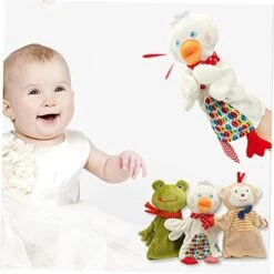 SAFIGLE 5pcs Duck Story Prop For Parent-Child Children Creative Party Imaginative Play Puppet Role Plush Kids Game Cartoon Cosplay Toy Stuffed Animal Costume Storytelling Hand Doll -Folkmanis Toys Shop 41cXyBx1b8L