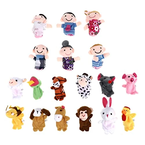 Family Finger Puppets Finger Puppets-18pcs Finger Puppet Toys Educational Hands Finger Puppets Game 12 Animals(Mixed Style) & 6 People Family Members Talking Story Set For Family 3 Family Finger Puppets Finger Puppets-18pcs Finger Puppet Toys Educational Hands Finger Puppets Game 12 Animals(Mixed Style) & 6 People Family Members Talking Story Set For Family