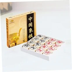 Totority Xiangqi Chinese Chess Educational Toys Xiangqi Travel Game Portable Chess Travel Toy Desktop Toys Early Learning Game Chess Game 3D Funny Chess Checkerboard Bamboo Game Chess 3D