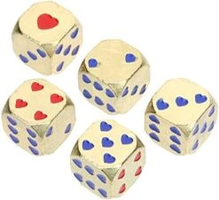 Zerodeko 5Pcs Metal Dice Set, D6 Dice Love Heart Dice Toys Colorful Dice Table Board Game Dice Role Game Props Math Learning Supplies Party Game Favors For Valentine, Bar, KTV (1) 16 Zerodeko 5Pcs Metal Dice Set, D6 Dice Love Heart Dice Toys Colorful Dice Table Board Game Dice Role Game Props Math Learning Supplies Party Game Favors For Valentine, Bar, KTV (1) -Folkmanis Toys Shop 41dCsjXCAaL. AC 1