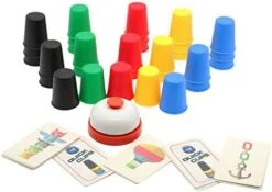 Vinciph Quick Cups Games For Kids Intellectual Flying Stack Cups,Stacking Cups Games Parent-Child Interactive Game With 24 Picture Cards, 30 Cups -Folkmanis Toys Shop 41dF96rly L. AC