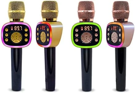 Carpool Karaoke Machine For Kids & Adults, Carpool Karaoke The Mic 1.0 By Singing Machine - Wireless & Bluetooth Karaoke Microphone With Mic Volume, Echo Controls, & Lighting Effects - Gold & White 11 Carpool Karaoke Machine For Kids & Adults, Carpool Karaoke The Mic 1.0 By Singing Machine - Wireless & Bluetooth Karaoke Microphone With Mic Volume, Echo Controls, & Lighting Effects - Gold & White - Image 9