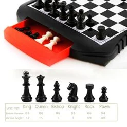 Professional Chess Set Magnetic Travel Drawer Storage Convenient To Carry To School Camping-Educational Toys For Kids And Adults Intellectual Games ( Color : Black ) 9 Professional Chess Set Magnetic Travel Drawer Storage Convenient To Carry To School Camping-Educational Toys For Kids And Adults Intellectual Games ( Color : Black ) -Folkmanis Toys Shop 41dOafrlcML