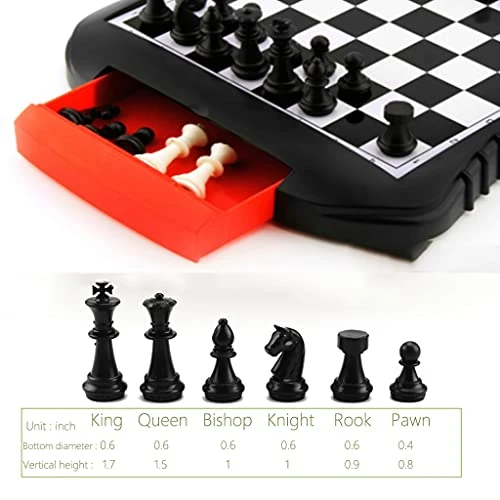 Professional Chess Set Magnetic Travel Drawer Storage Convenient To Carry To School Camping-Educational Toys For Kids And Adults Intellectual Games ( Color : Black ) 6 Professional Chess Set Magnetic Travel Drawer Storage Convenient To Carry To School Camping-Educational Toys For Kids And Adults Intellectual Games ( Color : Black ) - Image 4