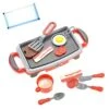 OMURA Playset | Breakfast Griddle Electric Kitchen Grill Pretend Food Playset | Bonus: Multi-Purpose #10 Size Pouch (Color May Vary) -Folkmanis Toys Shop 41dQ2H79KzL