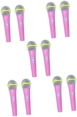 UKCOCO 6 Pcs Microphone Model Speaker Microphone Toys Cosplay Costume Microphone Toys Karaoke Toy Star Clothes Microphone Musical Toys Cosplay Plastic Microphone Party Microphone Toy -Folkmanis Toys Shop 41db4k1L9L. AC