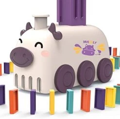 HSRBO Electric Domino Train Set 80 PCS,Train Building Stacking Block Toys,Creative Educational Gift Toy With Lights And Sound (Calf) 10 HSRBO Electric Domino Train Set 80 PCS,Train Building Stacking Block Toys,Creative Educational Gift Toy With Lights And Sound (Calf) -Folkmanis Toys Shop 41dfJPa9cML. AC