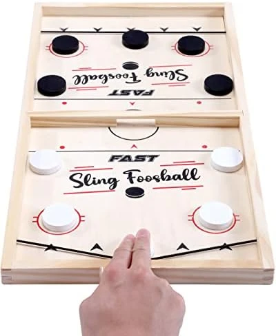 Toydaze Sling Foosball Fast Sling Puck Game With Extra 10 Pucks & 2 Slingshots For Spare Use, Portable Slingpuck Board Game For Child, Foosball Slingshot Game Board, Available In Large & Small Sizes 9 Toydaze Sling Foosball Fast Sling Puck Game With Extra 10 Pucks & 2 Slingshots For Spare Use, Portable Slingpuck Board Game For Child, Foosball Slingshot Game Board, Available In Large & Small Sizes - Image 7