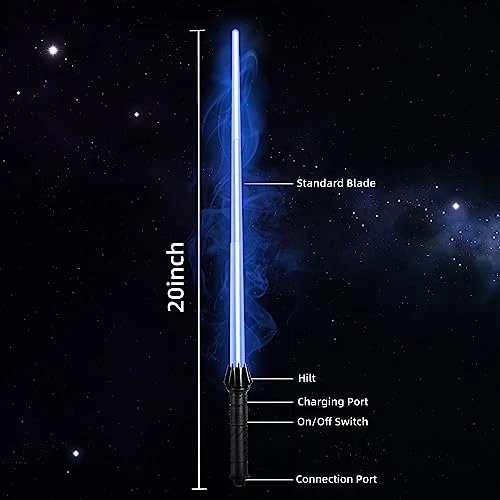 Light Up Saber - 3 Pack Light Up Saber 8 Colors With Fx Sound (Motion Sensitive) And Retractable Handle Multiplayer Galaxy Warrior, Christmas Gift Kids Party Gift 4 Light Up Saber - 3 Pack Light Up Saber 8 Colors With Fx Sound (Motion Sensitive) And Retractable Handle Multiplayer Galaxy Warrior, Christmas Gift Kids Party Gift - Image 2