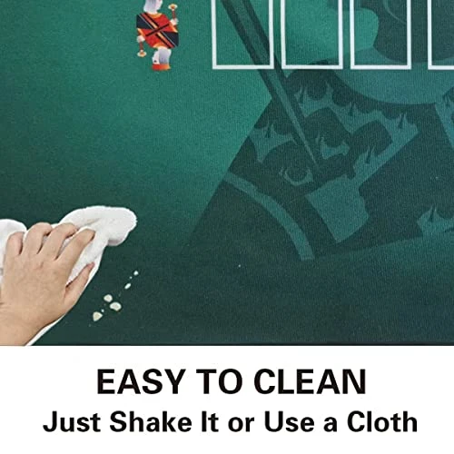 BWLOKXUN 72'' X 36'' Texas Hold'em Table Felt, Portable Foldable Texas Hold'em Poker Layout ,Poker Games Mat 5 BWLOKXUN 72'' X 36'' Texas Hold'em Table Felt, Portable Foldable Texas Hold'em Poker Layout ,Poker Games Mat - Image 3