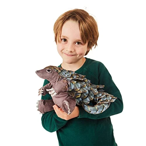Folkmanis Pangolin Hand Puppet, Brown 6 Folkmanis Pangolin Hand Puppet, Brown - Image 4