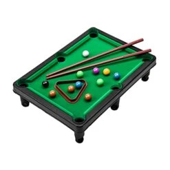 Xecvkr Mini Pool Table Set Toy For Kids, Desktop Billiards Game For The Whole Family, Set With 2 Sticks & 11 Colorful Balls, Office Desk Stress Relief Game Children's Gifts