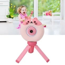 Kids Mini Play Camera, 2 Inch HD IPS Screen 48MP Dual Lens Kids Camera Toy With Tripod (Pink) -Folkmanis Toys Shop 41euaKn8cIL