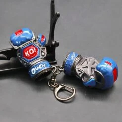 LUOSONG Pathfinder Heirloom Metal Boxing Gloves Apex Legends Melee Skin Keychain Action Figures Toys Collection Gift Desk Decoration Backpack Pendant Gift Toys, Blue -Folkmanis Toys Shop 41fEk6FpdBL