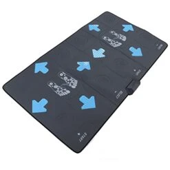 Dance Mat Games For TV, Double Exercise Fitness Dance Pad Game Musical Dancing Mat PU Double User HD Dance Light Up Mat With AV Cable For Living Room, (Gray)