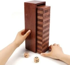 Canuan Wooden Blocks Stacking Games, 54PCS Tumbling Tower Game For Kids Adult And Families, Wooden Stacking Tower Montessori Toys Tabletop Games Party Games With Storage Box -Folkmanis Toys Shop 41fenUlbDXL. AC