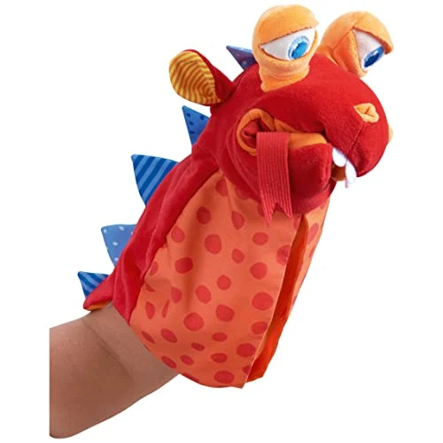 HABA Glove Puppet Eat It Up Dragon - Hand Puppet With Belly Bag To Eat Small Objects 5 HABA Glove Puppet Eat It Up Dragon - Hand Puppet With Belly Bag To Eat Small Objects - Image 3