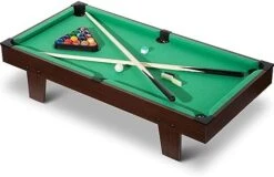 RayChee 36in Mini Tabletop Pool Set Portable Billiards Game, Includes Game Balls, Sticks, Chalk, Brush And Triangle For The Family, Office, Party -Folkmanis Toys Shop 41fph4gyAML. AC