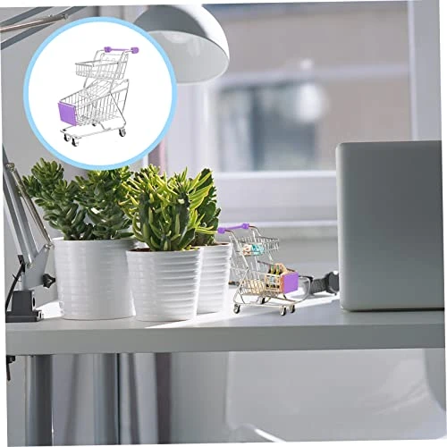 Tofficu 3pcs Mini Shopping Cart Mini Dollhouse Dolls Accessories Plastic Wagon Metal Shopping Cart For Small Supermarket Cart Miniature Supermarket Cart Storage Trolley Shelf 4 Tofficu 3pcs Mini Shopping Cart Mini Dollhouse Dolls Accessories Plastic Wagon Metal Shopping Cart For Small Supermarket Cart Miniature Supermarket Cart Storage Trolley Shelf - Image 2