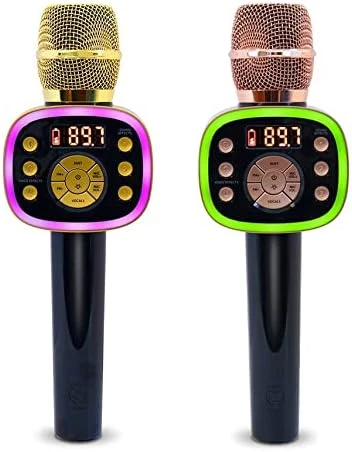 Carpool Karaoke Machine For Kids & Adults, Carpool Karaoke The Mic 1.0 By Singing Machine - Wireless & Bluetooth Karaoke Microphone With Mic Volume, Echo Controls, & Lighting Effects - Gold & White 12 Carpool Karaoke Machine For Kids & Adults, Carpool Karaoke The Mic 1.0 By Singing Machine - Wireless & Bluetooth Karaoke Microphone With Mic Volume, Echo Controls, & Lighting Effects - Gold & White - Image 10