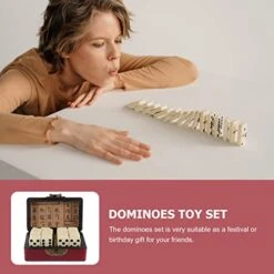 Toyvian Kids Toys Wooden Toys Train Set 1 Set Wood Dominoes Set With Treasure Box Dominoes Block Set Domino Construction Treasure Chest Gem Jewelry Box Party Favors Train Sets Mini Toys Wooden Toys -Folkmanis Toys Shop 41h9DRrTN1L