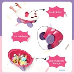 36PCS Ice Cream Toys Candy Cart Kids Play House Toys With Candy Ice Cream Lollipop Chocolate Large Storage Music Rrotatable Pretend Play Early Educational Toy Gift For Toddler Boys Girls 3+ Years Old 10 36PCS Ice Cream Toys Candy Cart Kids Play House Toys With Candy Ice Cream Lollipop Chocolate Large Storage Music Rrotatable Pretend Play Early Educational Toy Gift For Toddler Boys Girls 3+ Years Old -Folkmanis Toys Shop 41hBLCOiYPL