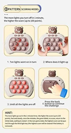 Speed Boost Game Console 2023 New Decompression Breakthrough Puzzle Game Machine Decompression Fingertip Toy Multi-Game Mode Birthday Gift Toy (xiaoxiongheyuhangyuan) -Folkmanis Toys Shop 41hNddDBc3L