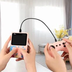 GENERIC Handheld Game Machine ,3-inch Large Screen 500 In One Handheld Computer Nostalgic Classic Children's Puzzle Toy Game Machine Big Screen,Gifts For Chrismas (Pink) -Folkmanis Toys Shop 41hcGellpZL