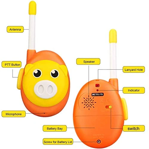 Retevis RB16 Walkie Talkies For Kids, Toddler Walkie Talkies For 2 3 4 Years Old Boys Girls, Simple Toys Walkie Talkie For Indoor Outdoor, Toddler Birthday Gifts Christmas Holiday, 1 Pair 6 Retevis RB16 Walkie Talkies For Kids, Toddler Walkie Talkies For 2 3 4 Years Old Boys Girls, Simple Toys Walkie Talkie For Indoor Outdoor, Toddler Birthday Gifts Christmas Holiday, 1 Pair - Image 4