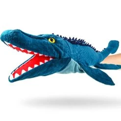 Animal Hand Puppets 24 Inch Sea Turtle Plush Dinosaur Animals Hand Puppet Toys Role-Play Toy Puppets For Kids Storytelling Imaginative Pretend Play Teaching Preschool(Mosasaurus)