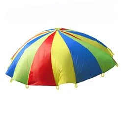 Unomor 2pcs And Small Activities Trampoline For Outdoor Playground Parachute Kids Gymnastics Toy Indoor Activity Building With Multicolored Play Team Games Toys Meter Exercise -Folkmanis Toys Shop 41hrwq5MtHL