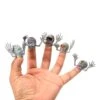 GENERIC Novelty Toys 6 Pieces Horrible Head Finger Puppet Storytelling Props Halloween Witch Finger Covers Compulsive Toys Games 9 Months (A, One Size)