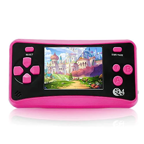 Handheld Game Console For Children Ages 4-12 , Built-in 182 Retro Classic Games 2.5" LCD Screen Portable 8 Bit TV Output Video Game Player Best Birthday Gift For Girls -RED 3 Handheld Game Console For Children Ages 4-12 , Built-in 182 Retro Classic Games 2.5" LCD Screen Portable 8 Bit TV Output Video Game Player Best Birthday Gift For Girls -RED