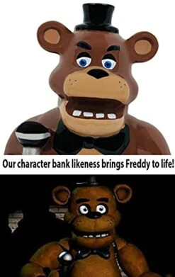 Five Nights At Freddy's Ceramic Coin Bank Freddy Bear Piggy Bank For Kids 13 Five Nights At Freddy's Ceramic Coin Bank Freddy Bear Piggy Bank For Kids -Folkmanis Toys Shop 41iCjyCx9AS