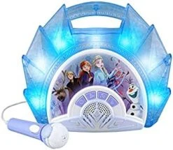 EKids Frozen Sing Along Boom Box Speaker With Microphone For Fans Of Frozen Toys For Girls, Kids Karaoke Machine With Built In Music And Flashing Lights, Blue, 3.5mm Audio Jack 14 EKids Frozen Sing Along Boom Box Speaker With Microphone For Fans Of Frozen Toys For Girls, Kids Karaoke Machine With Built In Music And Flashing Lights, Blue, 3.5mm Audio Jack -Folkmanis Toys Shop 41itAQuh2HL. AC