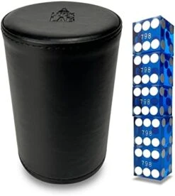 Luck Lab Black Leather Dice Stacking Cup With 5 Serialized Razor Edge 19 Mm Casino Dice - Pro Straight Cup For Stacking And Magic Tricks (Blue Dice) 14 Luck Lab Black Leather Dice Stacking Cup With 5 Serialized Razor Edge 19 Mm Casino Dice - Pro Straight Cup For Stacking And Magic Tricks (Blue Dice) -Folkmanis Toys Shop 41j05WGPAsL. AC