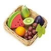 Tender Leaf Toys - Fruity Basket - 6 Pcs Solid Wood Fruits With Hand-Crafted Wicker Basket, Pretend Food Playset Supermarket Shopping Game Play Kitchen Farmer's Market Accessories - Educational Learning Toys For Children - Age 3+ -Folkmanis Toys Shop 41jCUHAQAeL