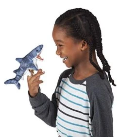 Folkmanis Mini Shark Finger Puppet, Gray, One Size
