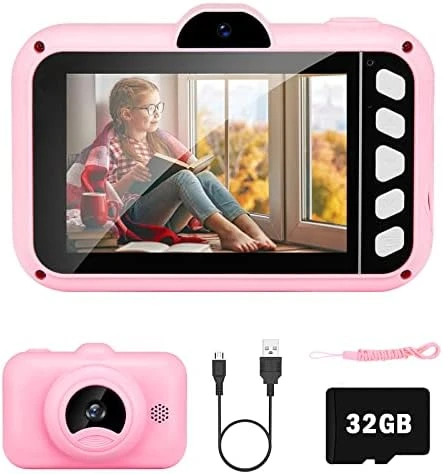 SUZIYO Kids Selfie Camera Gifts For Boys Girls, 1080P 3.5inch HD Digital Camcorder With Mp3 For 3-9 Years Old Children Birthday Christmas, Best Perschool Toys For Toddlers (with 32G TF Card,Pink) 10 SUZIYO Kids Selfie Camera Gifts For Boys Girls, 1080P 3.5inch HD Digital Camcorder With Mp3 For 3-9 Years Old Children Birthday Christmas, Best Perschool Toys For Toddlers (with 32G TF Card,Pink) - Image 8