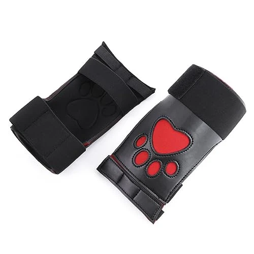 DTREEL Leather Love Heart Bear Paw Boxing Gloves Adjustable Velcro Bracelets Cosplay Wrist Bracelet Game Accessory 4 DTREEL Leather Love Heart Bear Paw Boxing Gloves Adjustable Velcro Bracelets Cosplay Wrist Bracelet Game Accessory - Image 2