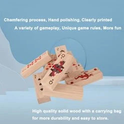 NI-ROU Wooden 2 In 1 Tumbling Tower Game With Poker Stacking Classic Games For Adults And Family Outdoor & Indoor 4.7 X 1.6 X 1 Inches -Folkmanis Toys Shop 41kDdhBKlxL