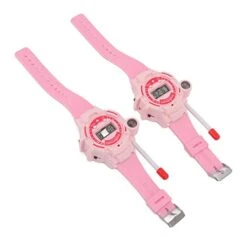 2Pack Walkie Talkies Toy, 25.5cm Length Telescopic Antenna Noise Reduction Walkie Talkie Watch Toy Long Distance Transmission For Outdoor Play(Pink) -Folkmanis Toys Shop 41kFzdXXQML 1
