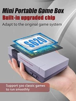 Classic Edition Mini Retro Game Console,AV Output Plug & Play Classic Mini Video Games, Built-in 620 Games With 2 Classic Controllers, Birthday Gifts Choice For Children/Adults -Folkmanis Toys Shop 41kJHfDHyCL