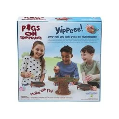 Pigs On Trampolines - Family Game - Skill & Action - Bounce Pigs Into Mud - 2 To 3 Players - For Ages 6+ 15 Pigs On Trampolines - Family Game - Skill & Action - Bounce Pigs Into Mud - 2 To 3 Players - For Ages 6+ -Folkmanis Toys Shop 41kLhblBQaL