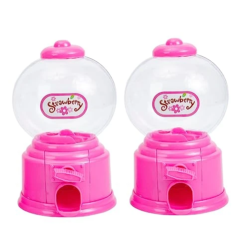 Ibasenice 2pcs Mini Sugar Machine Plastic Container Toys For Kids Claw Machine Toys Hotdog Roller Machine Kids Piggy Bank Bubble Gum Candy Dispenser Abs Pink Mini Candy Twisters Coin 3 Ibasenice 2pcs Mini Sugar Machine Plastic Container Toys For Kids Claw Machine Toys Hotdog Roller Machine Kids Piggy Bank Bubble Gum Candy Dispenser Abs Pink Mini Candy Twisters Coin
