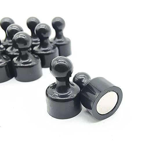 24 Magnetic Push Pin Miniature Game Piece Pawn Magnets, Useful For Fun Fridge, Cabinets, Office, Map Magnets, Kitchen Magnets, Whiteboard Magnets, Photo Magnets, Colorful Magnets And More (Black) 4 24 Magnetic Push Pin Miniature Game Piece Pawn Magnets, Useful For Fun Fridge, Cabinets, Office, Map Magnets, Kitchen Magnets, Whiteboard Magnets, Photo Magnets, Colorful Magnets And More (Black) - Image 2